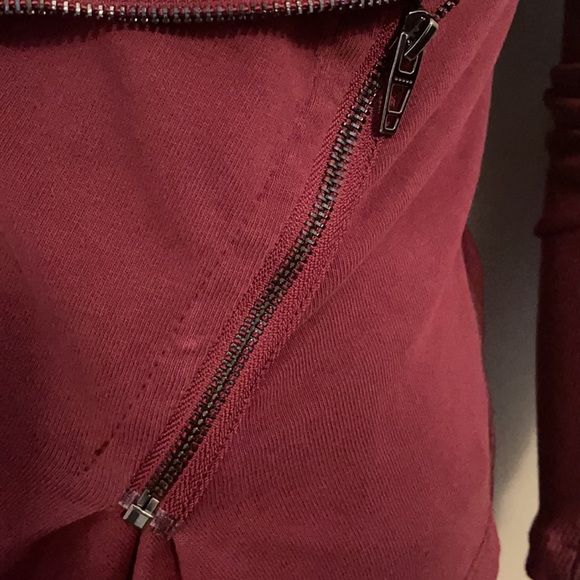 Blank NYC Faux Leather Waterfall Jacket Cranberry - Picture 5 of 7